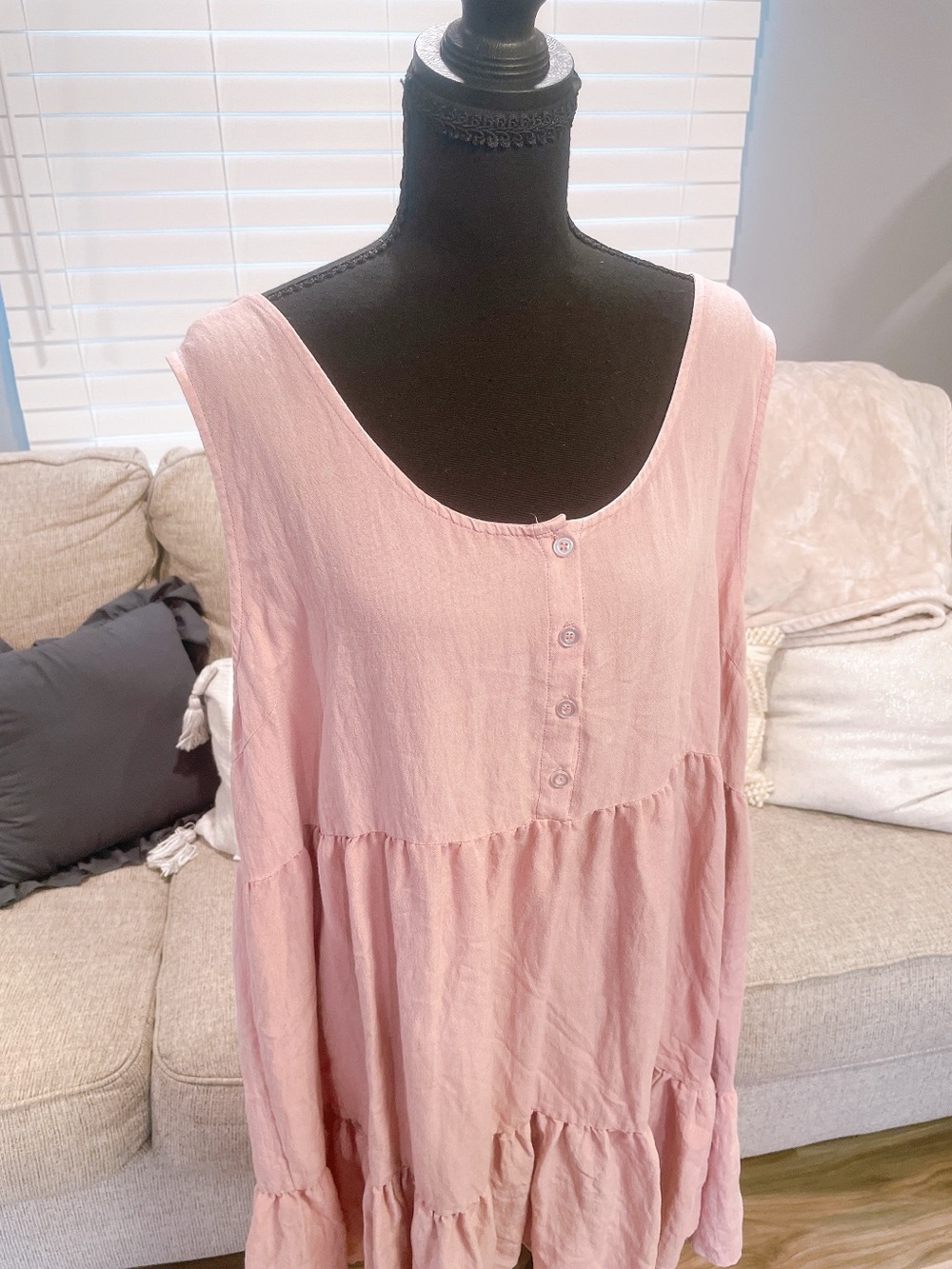 Umgee Plus Light Pink Tank Dress Size 2X - Picture 2 of 8